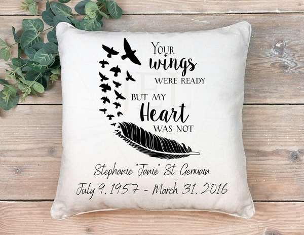 Your Wing Were Ready - Decorative pillow