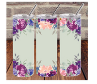 Floral tumbler - can be customized.