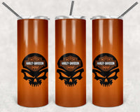 Harley Davidson Skulls tumbler