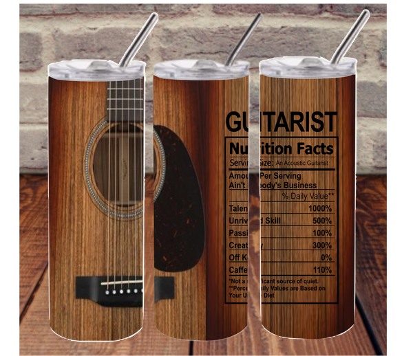 Guitarist 30 oz Skinny Straight tumbler